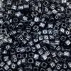6x6mm Black + Silver