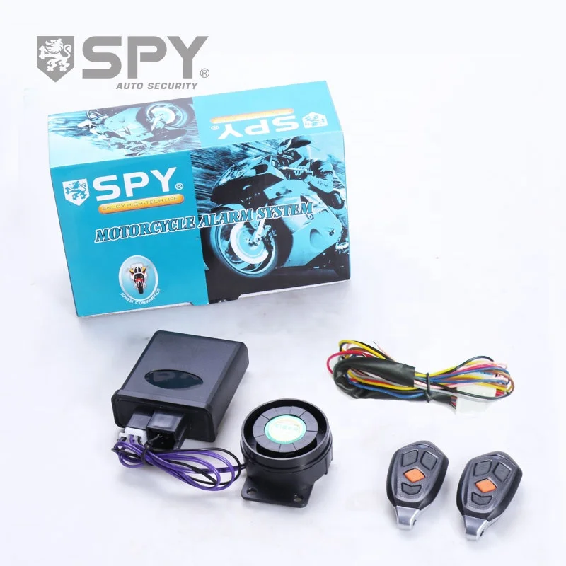 SPY Electric Shock Motorcycle Vibration Keyless 2 Wheel One Way Security Speaker Theft Alarm Set 120Db Motorcycle