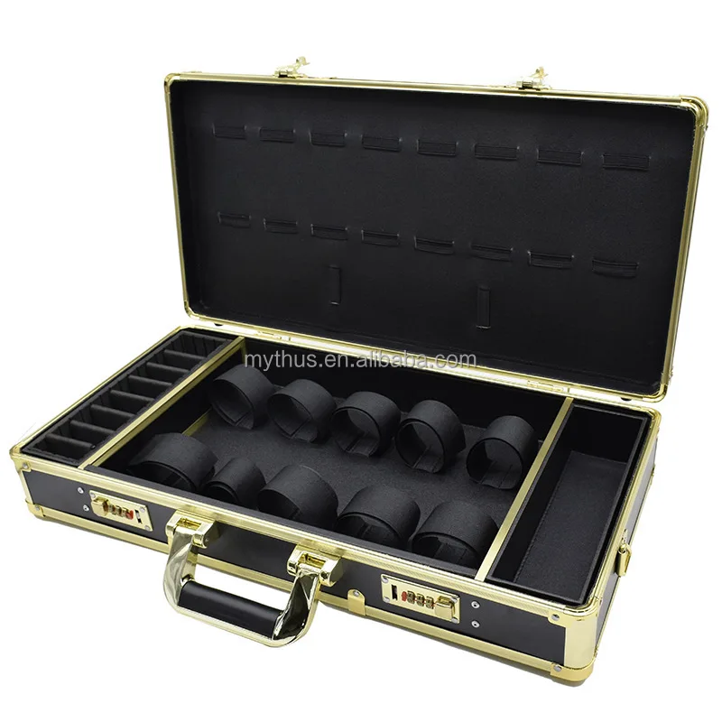 Metal Barber Organizer Box Portable Aluminum Barberia Briefcase Barber