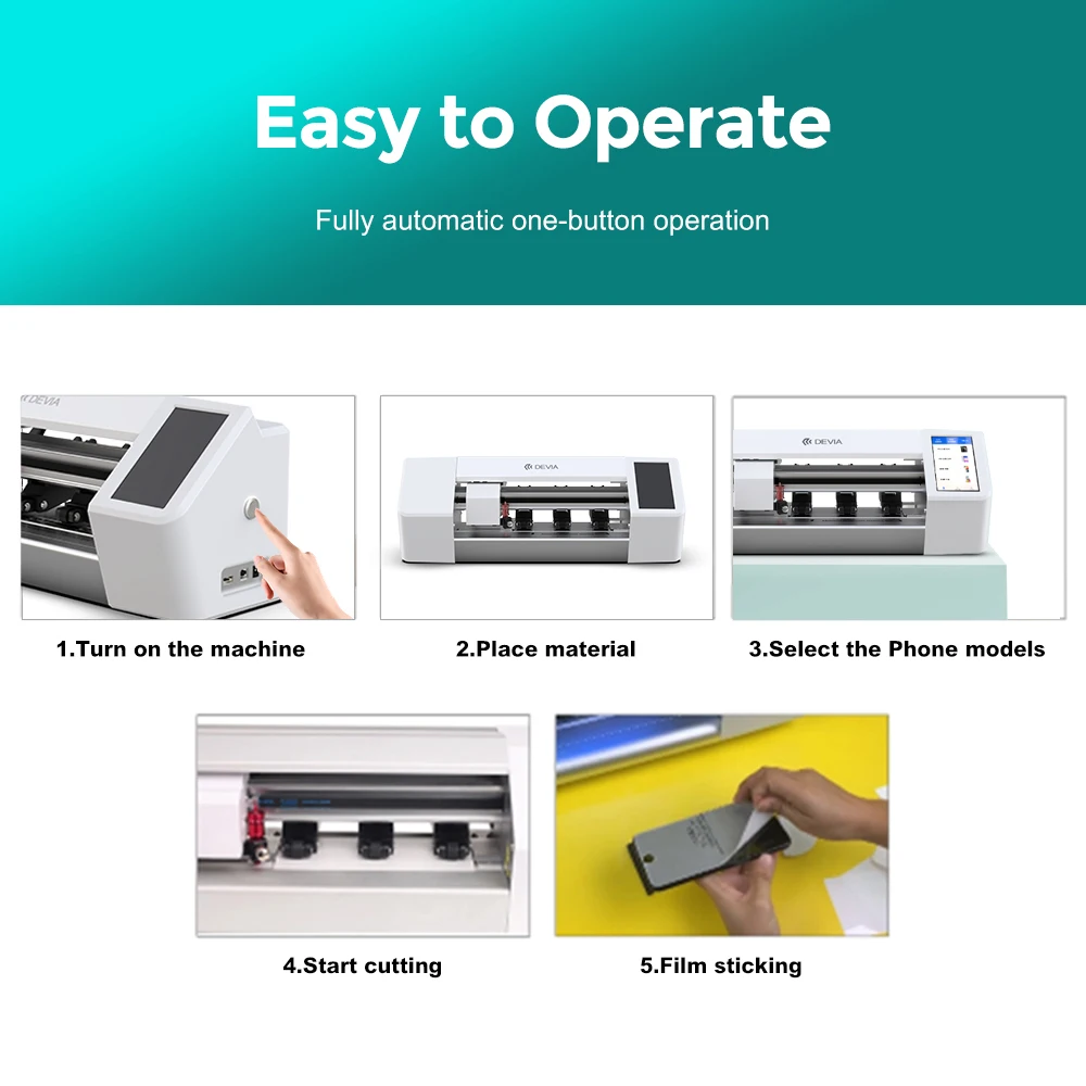 Devia Hydrogel Film Cutter Sticker Making Mobile Phone Skin Sticker Cutting Mobile Screen Protector Cutting Machine Laser