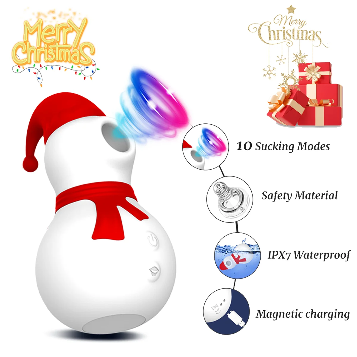 snowman sex toy Hot Pink Thrasher Lix Vibrating Tongue Ring main image 0
