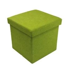 Customized Factory Wholesale Folding Pouf Bedroom Furniture Stool Classic Storage Ottoman Chair for Kids Children