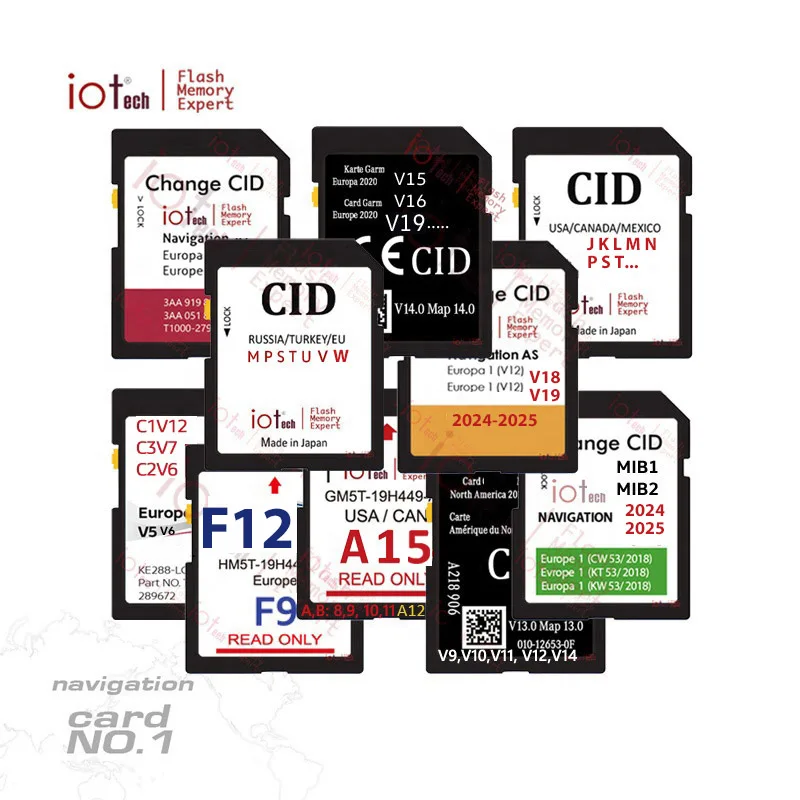 Latest Newest Version Custom SD CID Navigation Map Update Sd Card for VW Mercedes Ford Mazda Nissan 8GB16GB 32GB Cid Memory Card