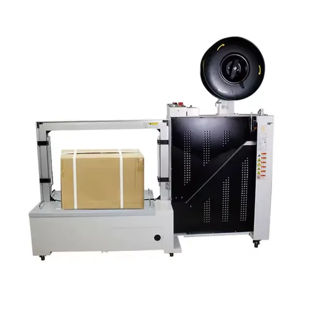 Fully Automatic PP Banding Strapping Machine With Push Roller Conveyor With CE For carton Box