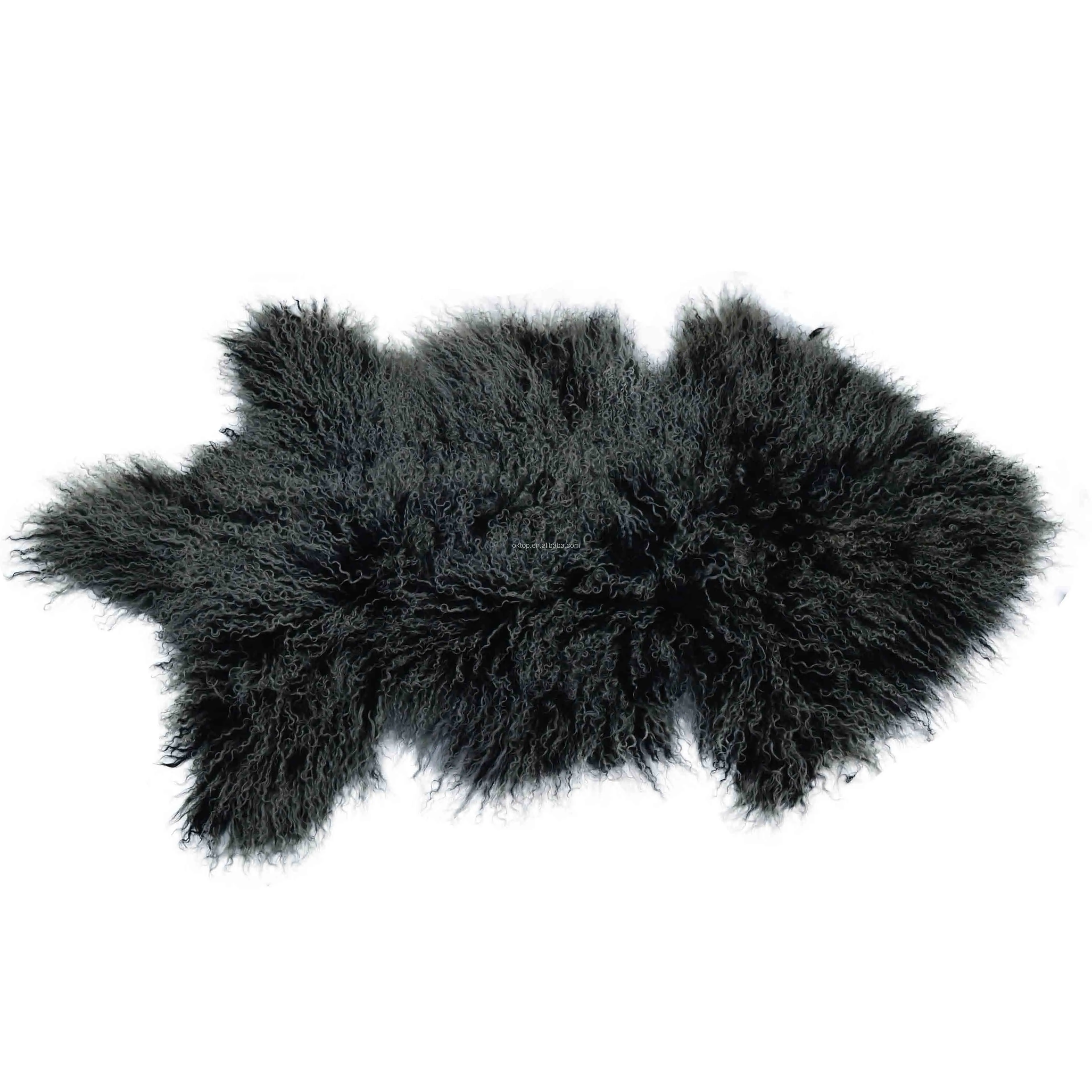 Tibetan Mongolian Long Hair Sheepskin Plate Fur Curly Lamb Fur for ...
