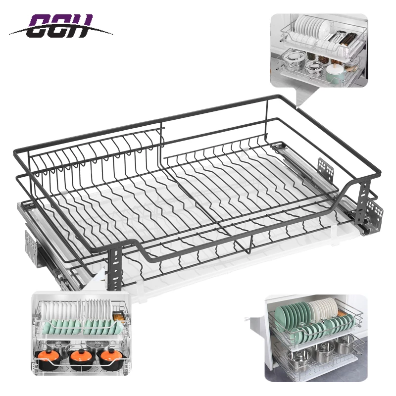 Custom Pullout Kitchen Stainless Steel Pull Out Basket Drawers