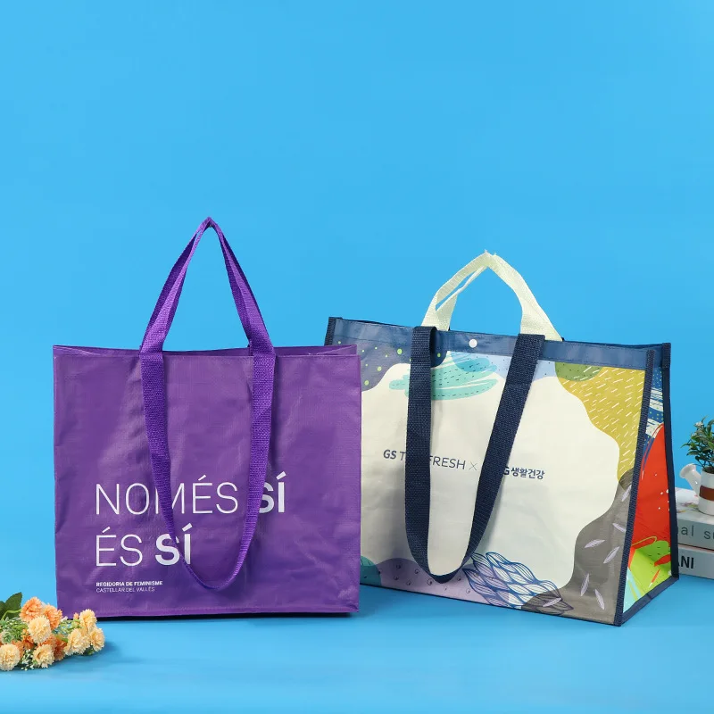 Customized Eco Foldable Laminated Fabric Tote Non-woven Shopping Bag ...