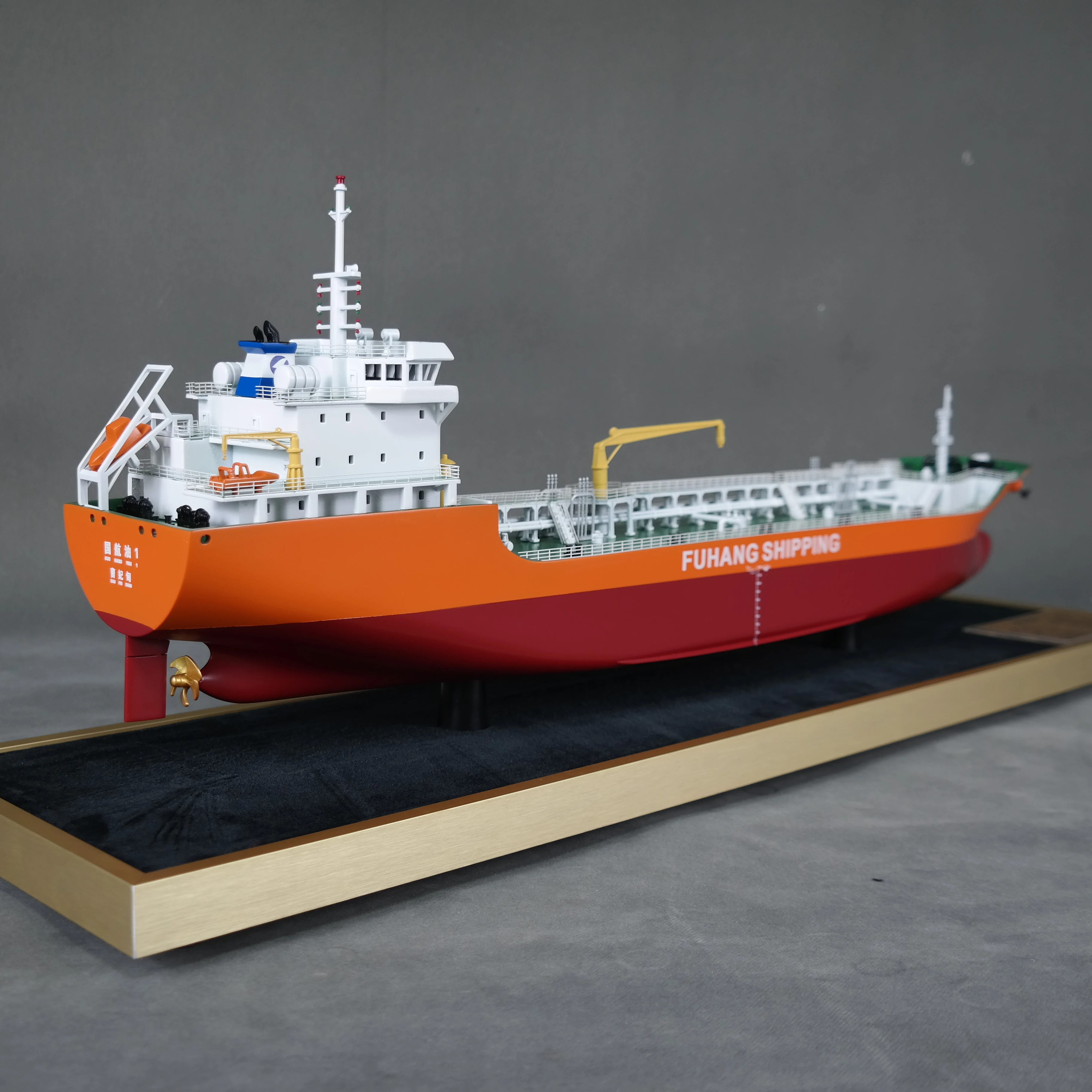 【L】O.A.S  Factory Boat Model Customized 65cm FUHANG SHIPPING Oil Ship Model Making Beautiful Souvenir Gift for Shipping