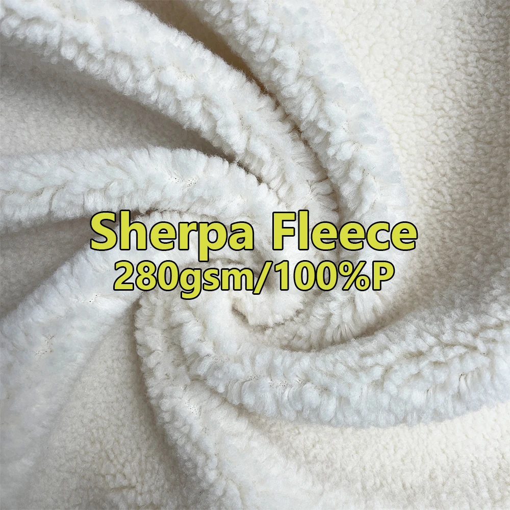 Factory Sale 100 Polyester Sherpa Fleece Fabric Shrink Resistant And