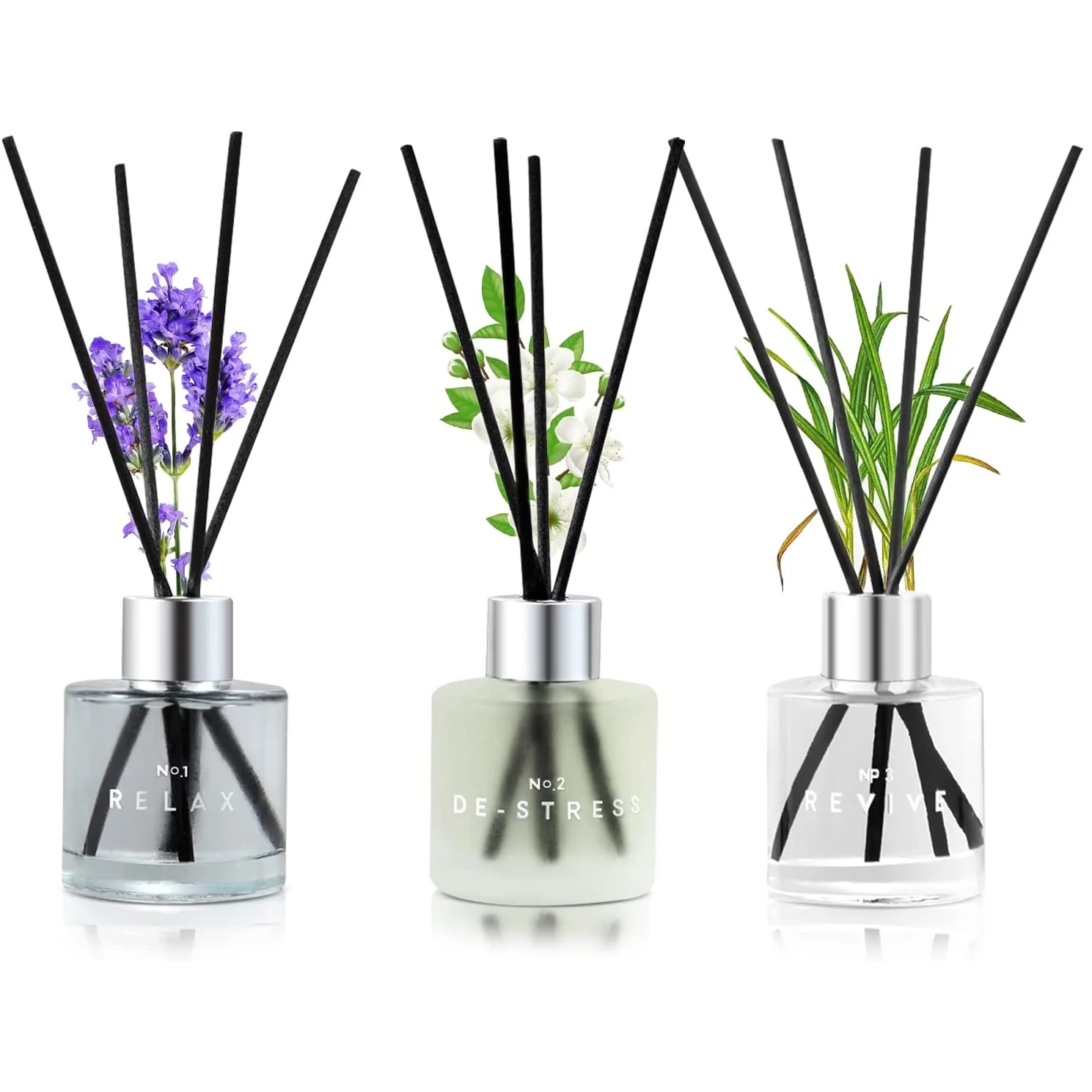 Luxury Reed Diffuser Set Gift 50ml*3 Glass Bottle Reed Stick Diffuser