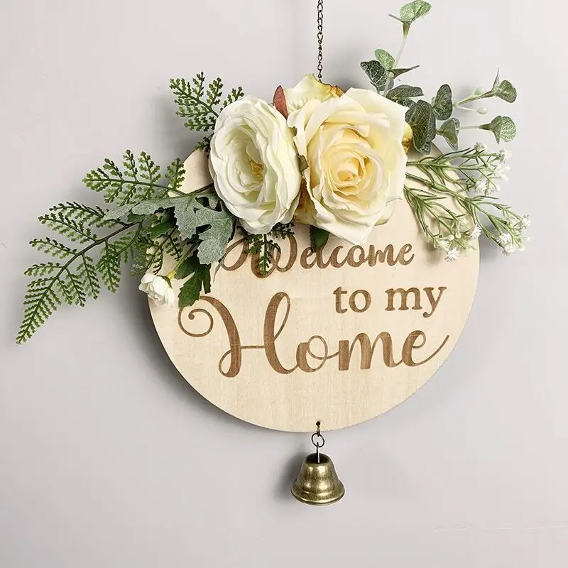 New design welcome sign for front door custom words wooden door signs 