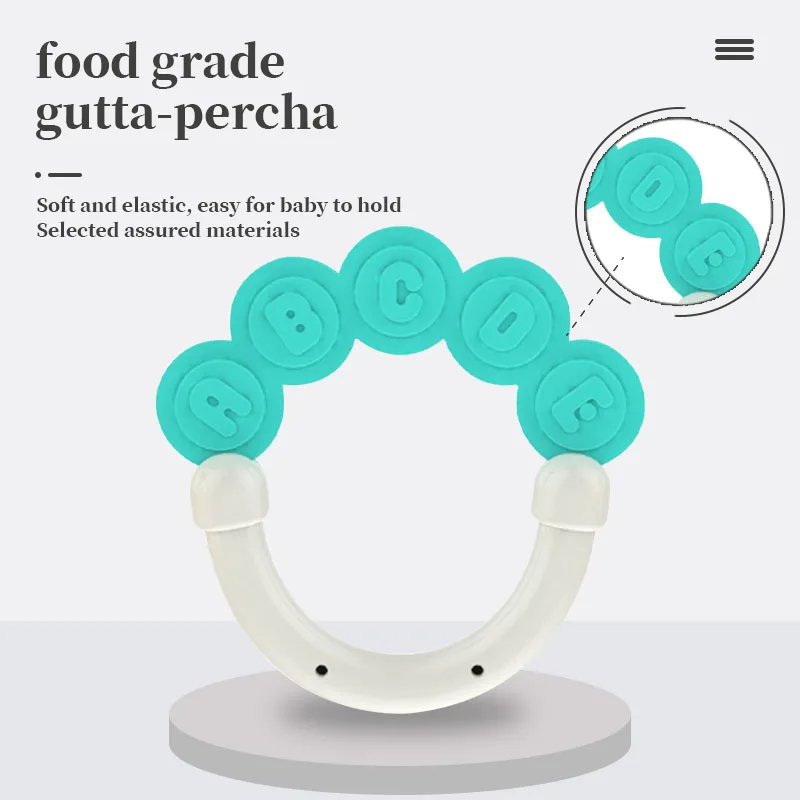 Не содержит Бисфенол А для новорожденных; Кремния погремушки игрушки sonajas Подарочный детский комплект одежды маленьких девочек-погремушка кольцо режущихся