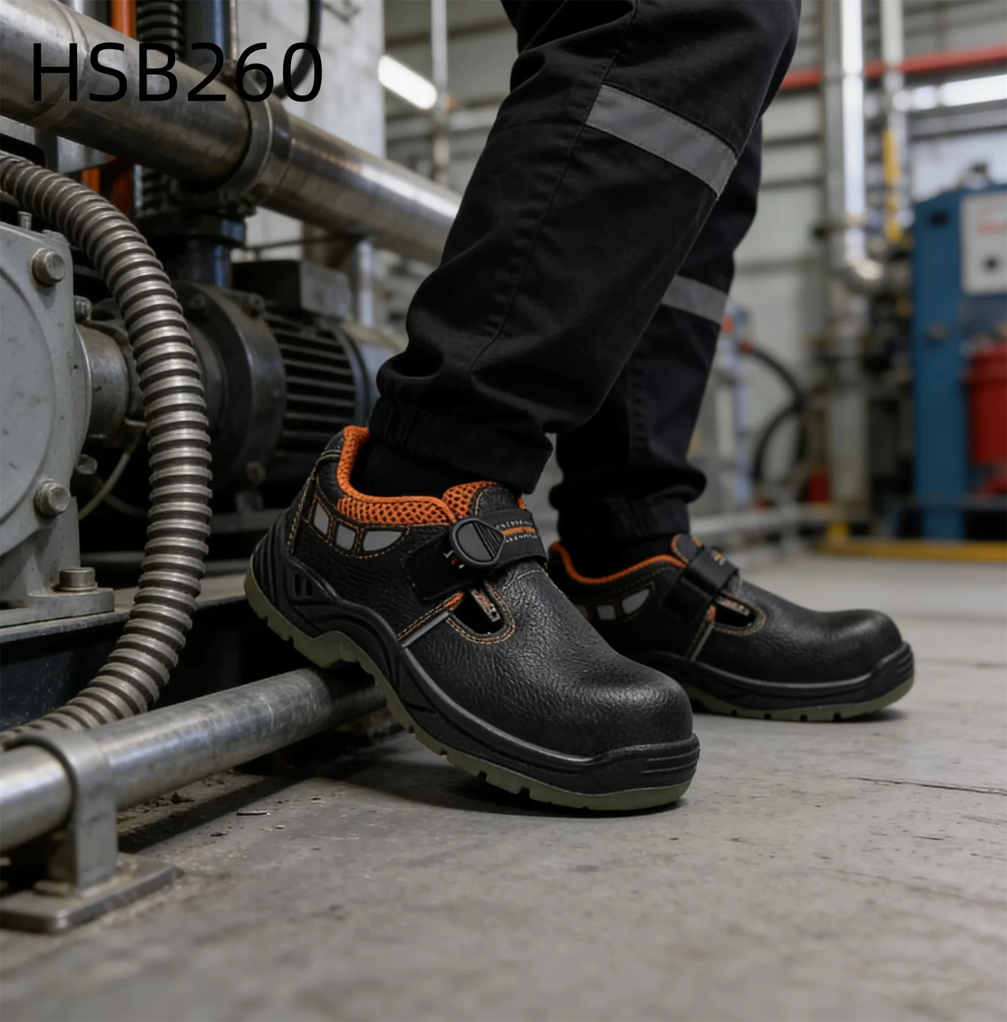HY, lasthåndteringsslipper med forlænget holdbarhed og punkteringsbeskyttelse, sikkerhedsslipper til metallurgisk industri med anti-fedt egenskaber, HSB260