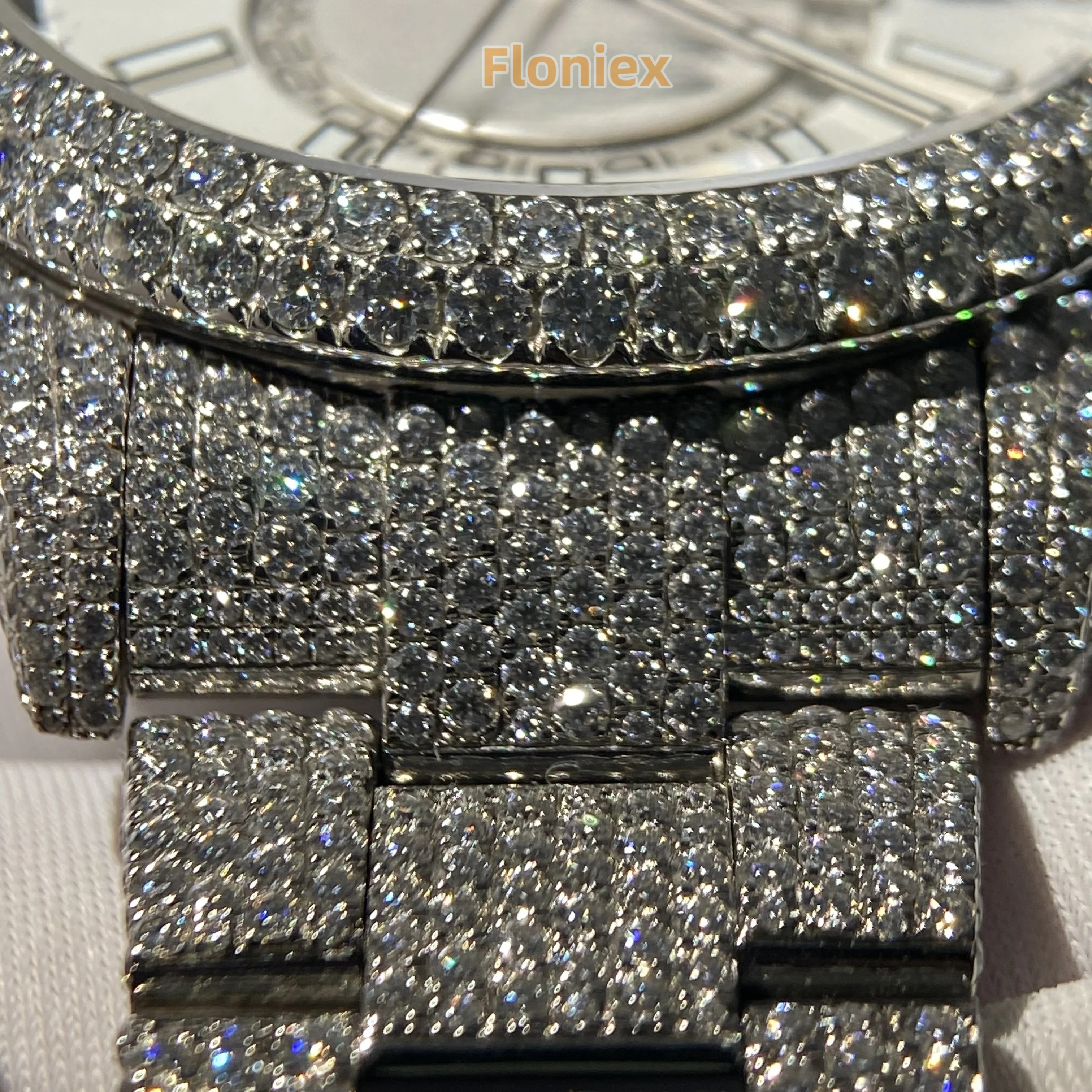 Iced Out VVS Moissanite Hip Hop Watch Jewelry Custom Luxury  Mechanical Watches Luxury Custom Iced Out VVS 1/VS1 GRA C