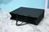 Black card tote bag-can hold flip-top box