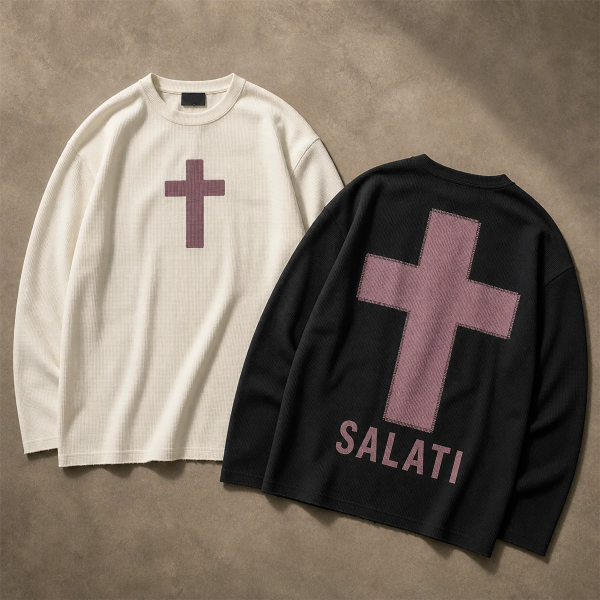 Custom 340grams Cotton Heavy Weight Mens Waffle Jersey Streetwear Hip Hop extra Long t Shirt Digital Print Drop Shoulder Tee