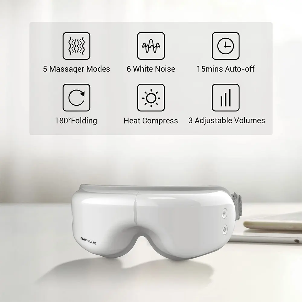 Instrument Hot and Cold Bluetooth Smart Vibration Eye Massage Apparatus Electric Heat Compression Equipment Eye Massager