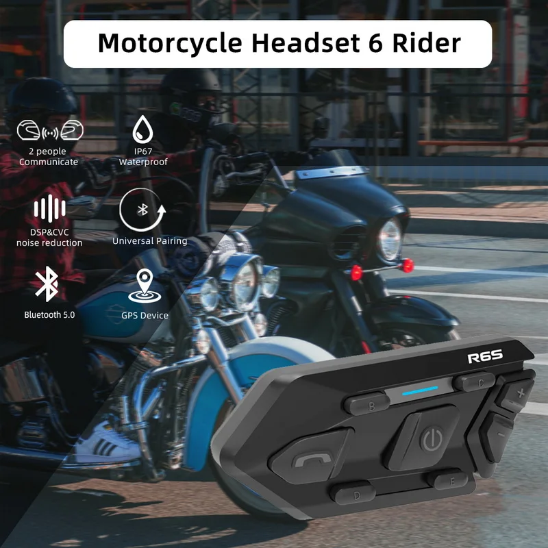 BT-S2 Motorcycle Helmet Bluetooth Headset - Wireless Intercom For 3 Riders, 1000m Range
