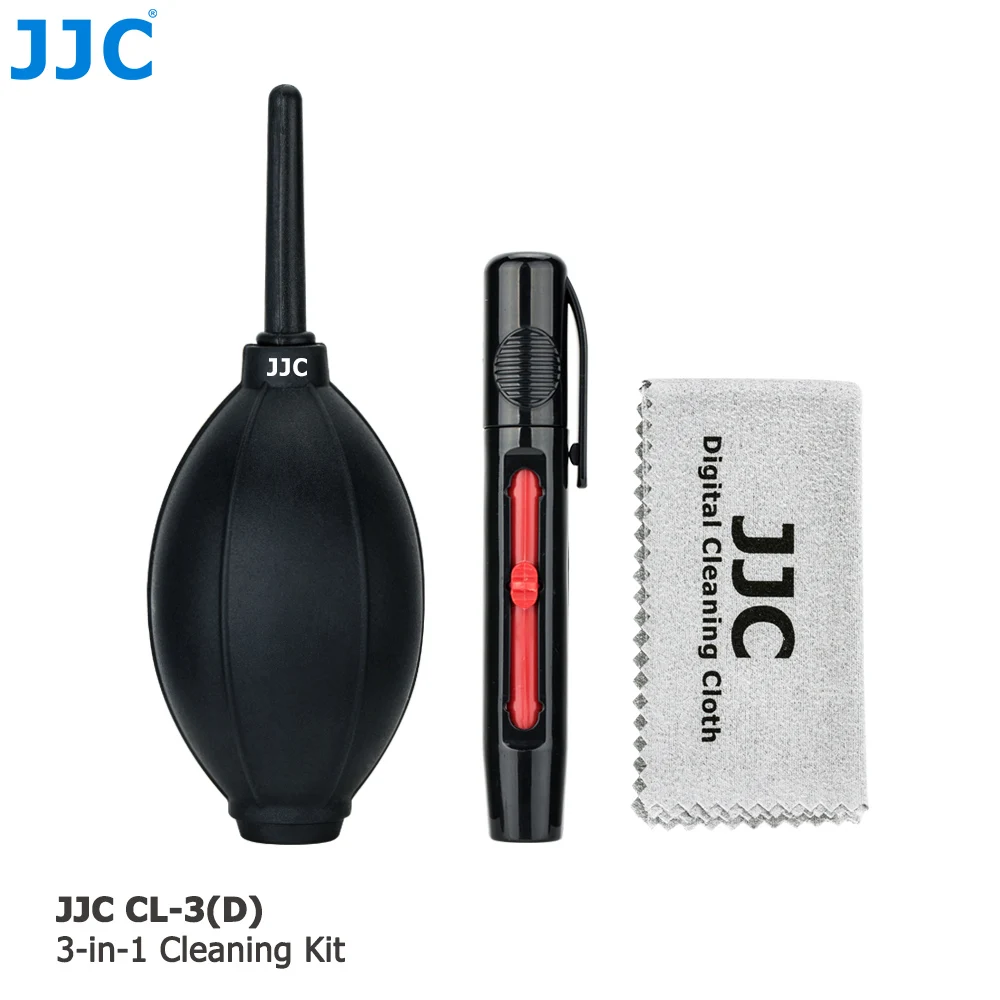 JJC CL-3(D) 3-in-1 Camera Cleaning Kit include Air-Blower, Lens Cleaning Pen, Microfiber Cleaning Cloth