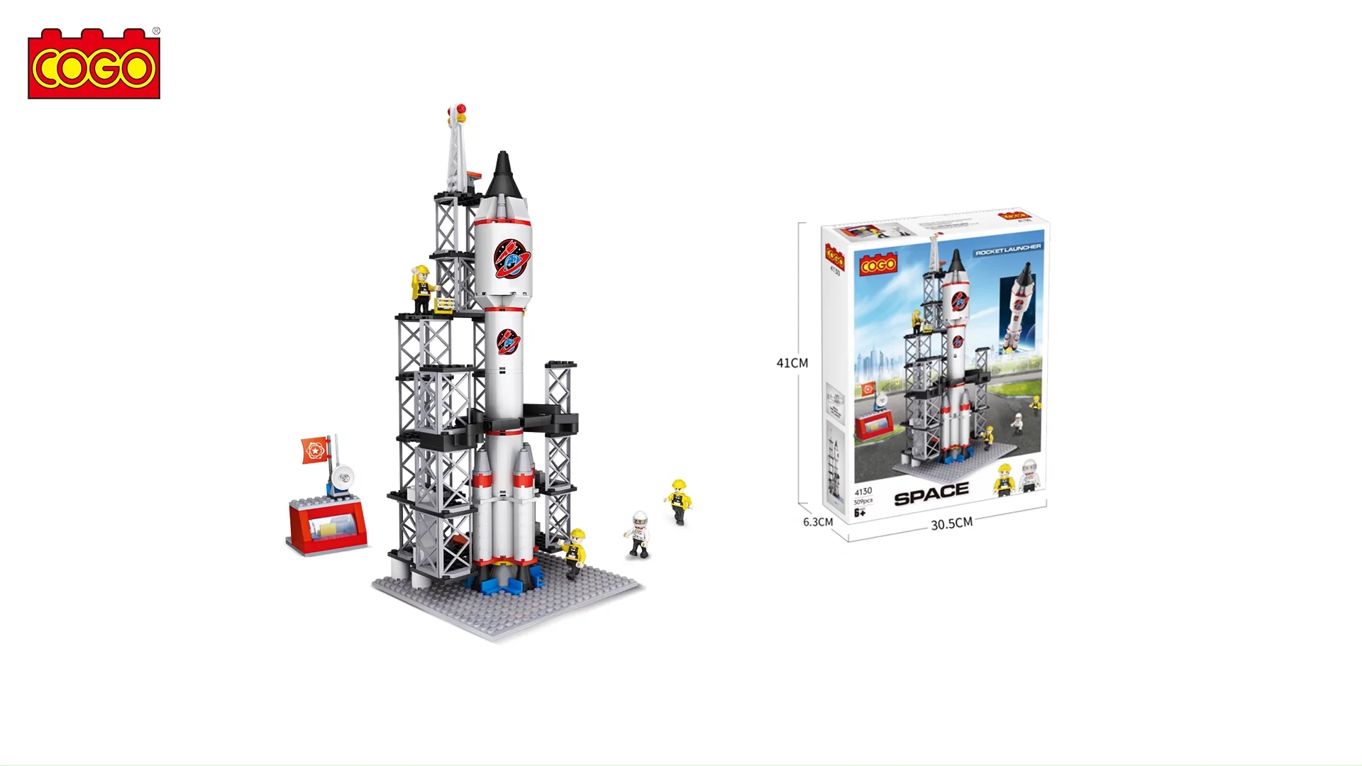COGO 309 PCS Kids Building Blocks Rocket Space Set - Creative