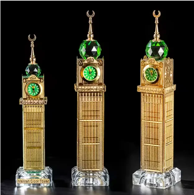Alta Qualidade Atacado Famosa Arquitetura Islâmica Torre Edifício Cristal Artesanato para Presentes de Lembrança WDY-0440