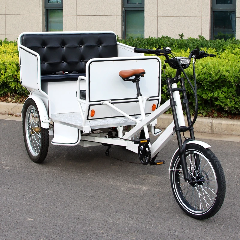 Tourism Human Pedal Electric Wheels Pedicab Rickshaw Taxi Bike