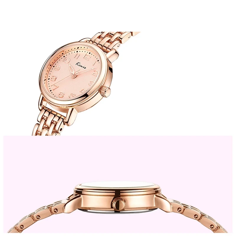 KIMIO K6228S New Style Women Unique Quartz Watch Steel Strap Water Resistant Watch Fancy Minimalist Comely Leisure Watch Design