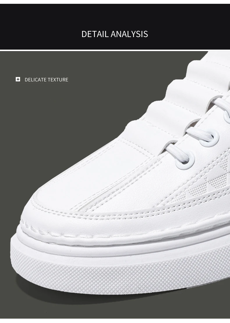 Men's Shoes Thin Breathable Casual Leather Shoes Board Shoes Fashion Soft Sole Small White