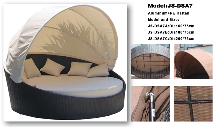 Exterior Modern Luxury Rope Rattan Waterproof Round Oval Pool Garden ...