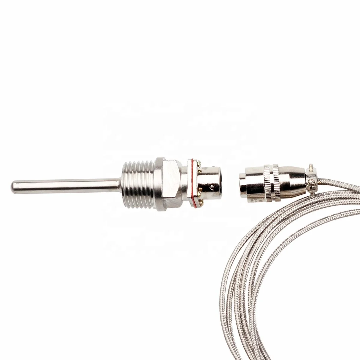 Lead Wire 6.6 Waterproof RTD PT100 Temperature Sensors Stainless Steel Probe with 2m