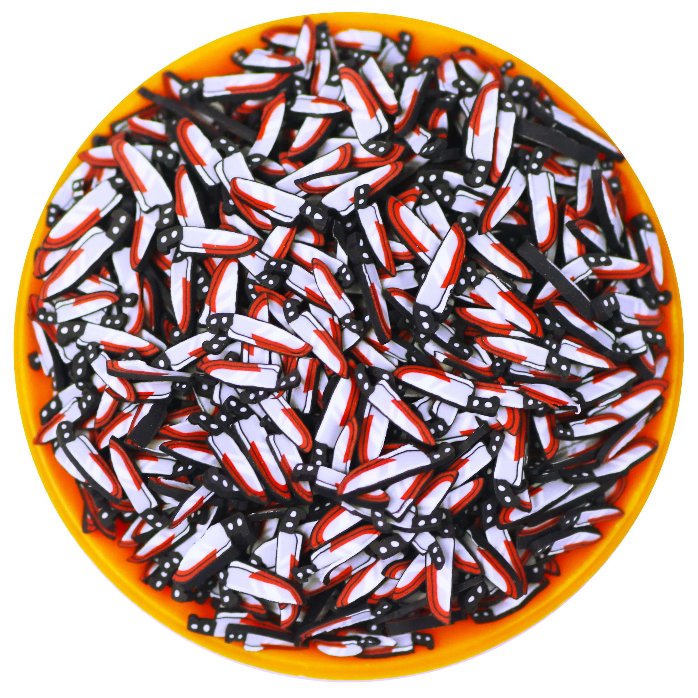 1KG DIY Crafts Halloween Bloody Knife Polymer Clay Slices Sprinkles for Slime Crafts Supplies