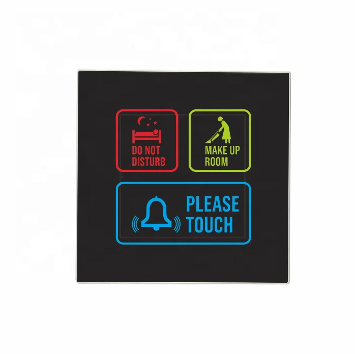 ABLE Touch Switch With Glass Panel Hotel Touch Screen Led Doorbell System Indoor Touch Panel