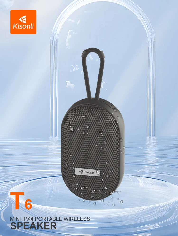 Kisonli T6 Waterproof Portable Mini Wireless Sub Woofer Speaker