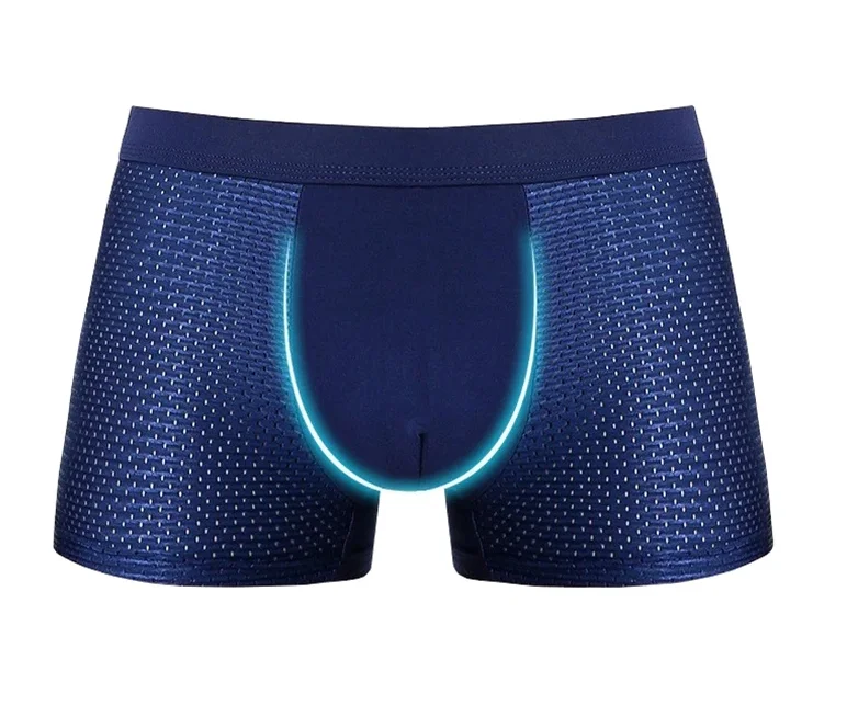 Latest Design Men Ice Silk Cooling Mesh Boxer Shorts Underwear Men Breathable Boxers