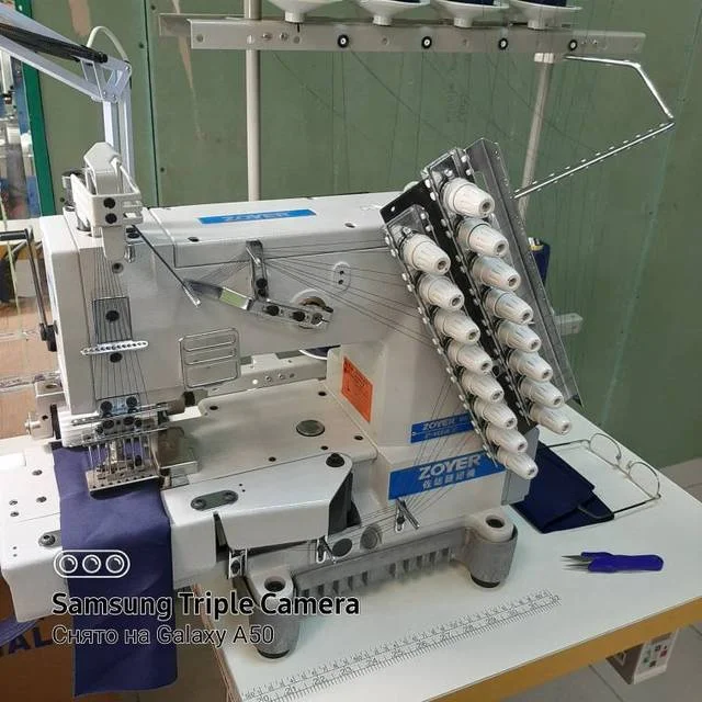 ZY-VC008 Zoyer Smocking Multi Needle 8 Needle Chain Stitch Sewing Machine for Waistbands Garment Factory