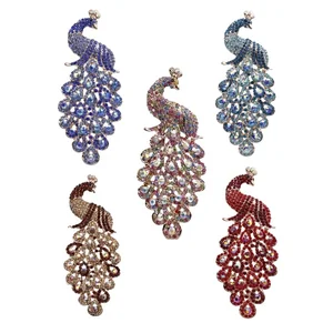 5-colored Zircon Peacock Brooches Pin Custom Luxury Brooch for Women