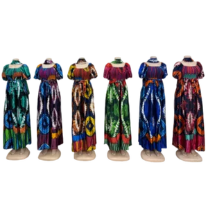 Wholesale New Fashion Printed Breathable Casual Large Size Loose Women's Short Sleeve Dress