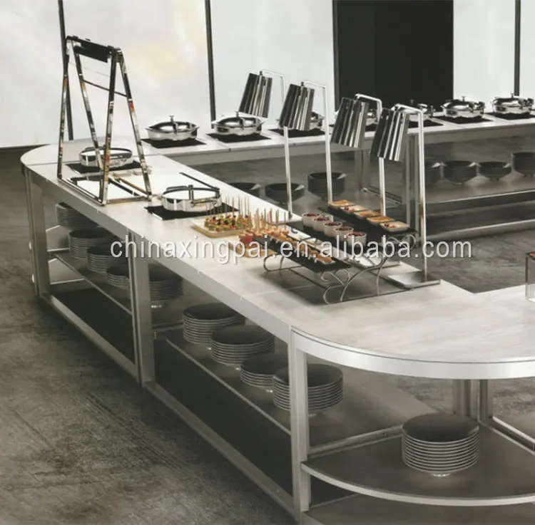Xingpai Buffet Restaurant Equipment Luxury Stainless Steel Movable