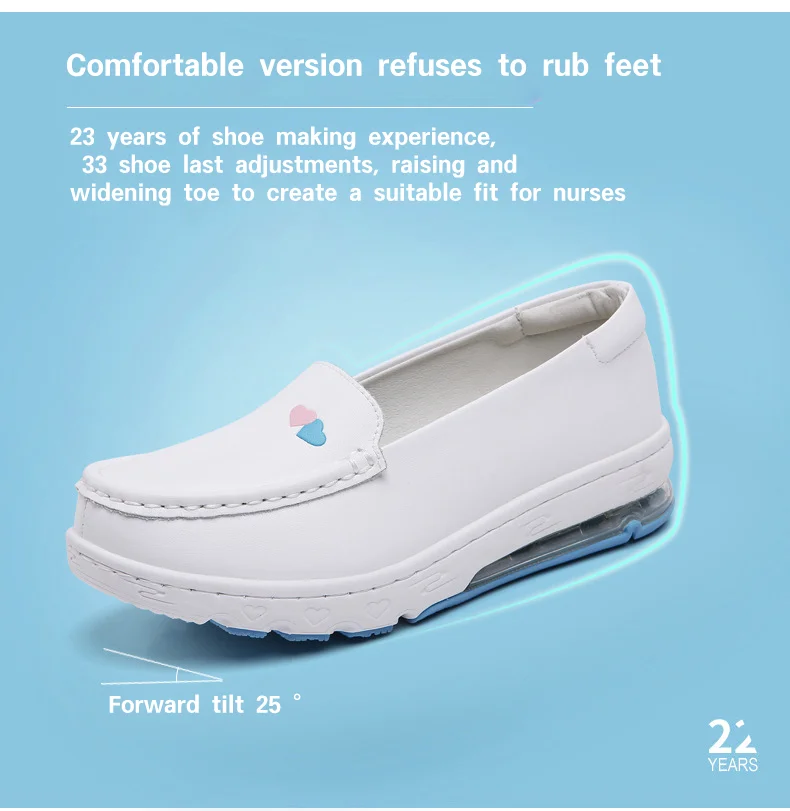 Nurse Cotton Shoes Nursing Shoes Hospital for Women With Wedge Heels Comfort Warm Soft Flat Anti-slip Safety Work White Shoes