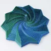 17.5cm blue green spiral star