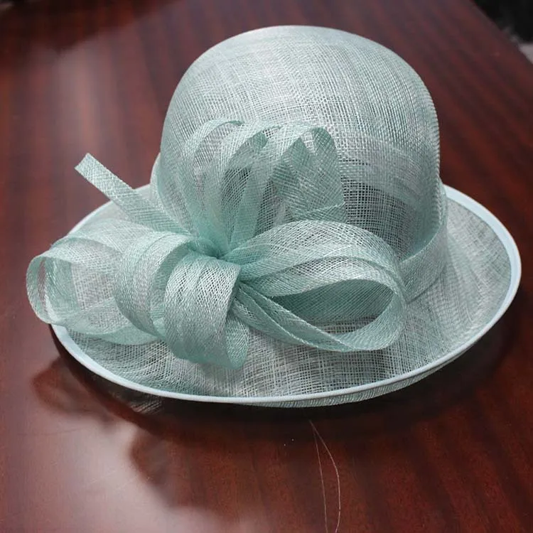 Ladies Mesh Veil Sinamay Church Hats Elegant Fancy Women  display picture 2
