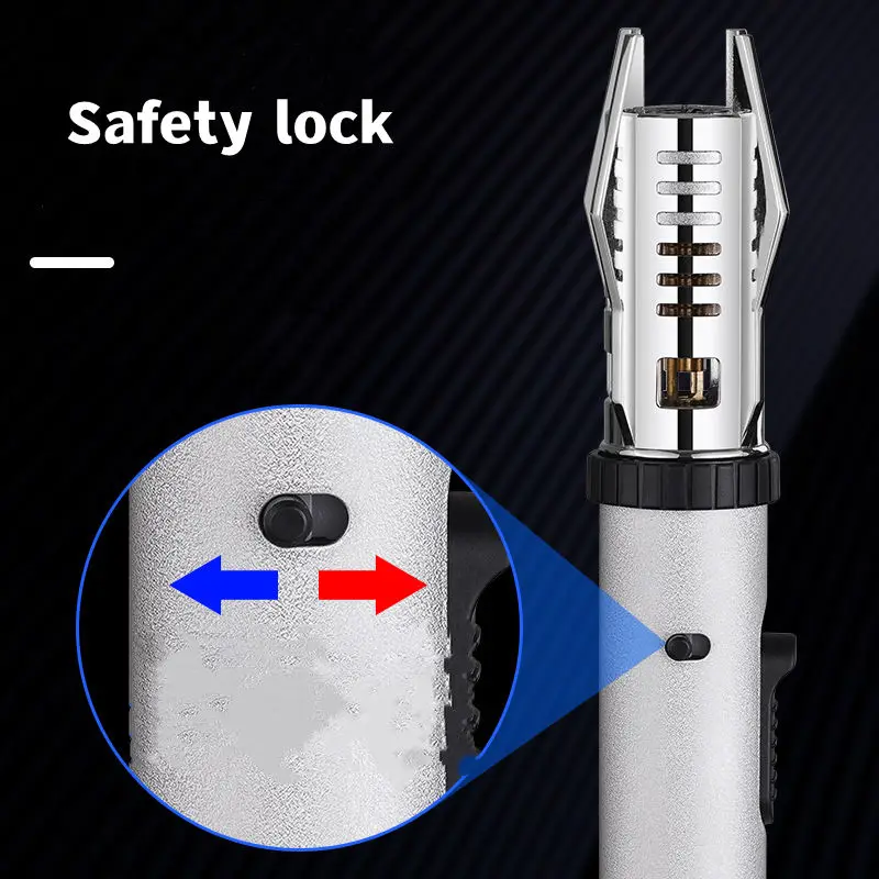 KY Windproof Powerful Spaying Gun Red Flame Jet Gas Butane Inflatable Cigar BBQ Metal Custom Torch Lighter