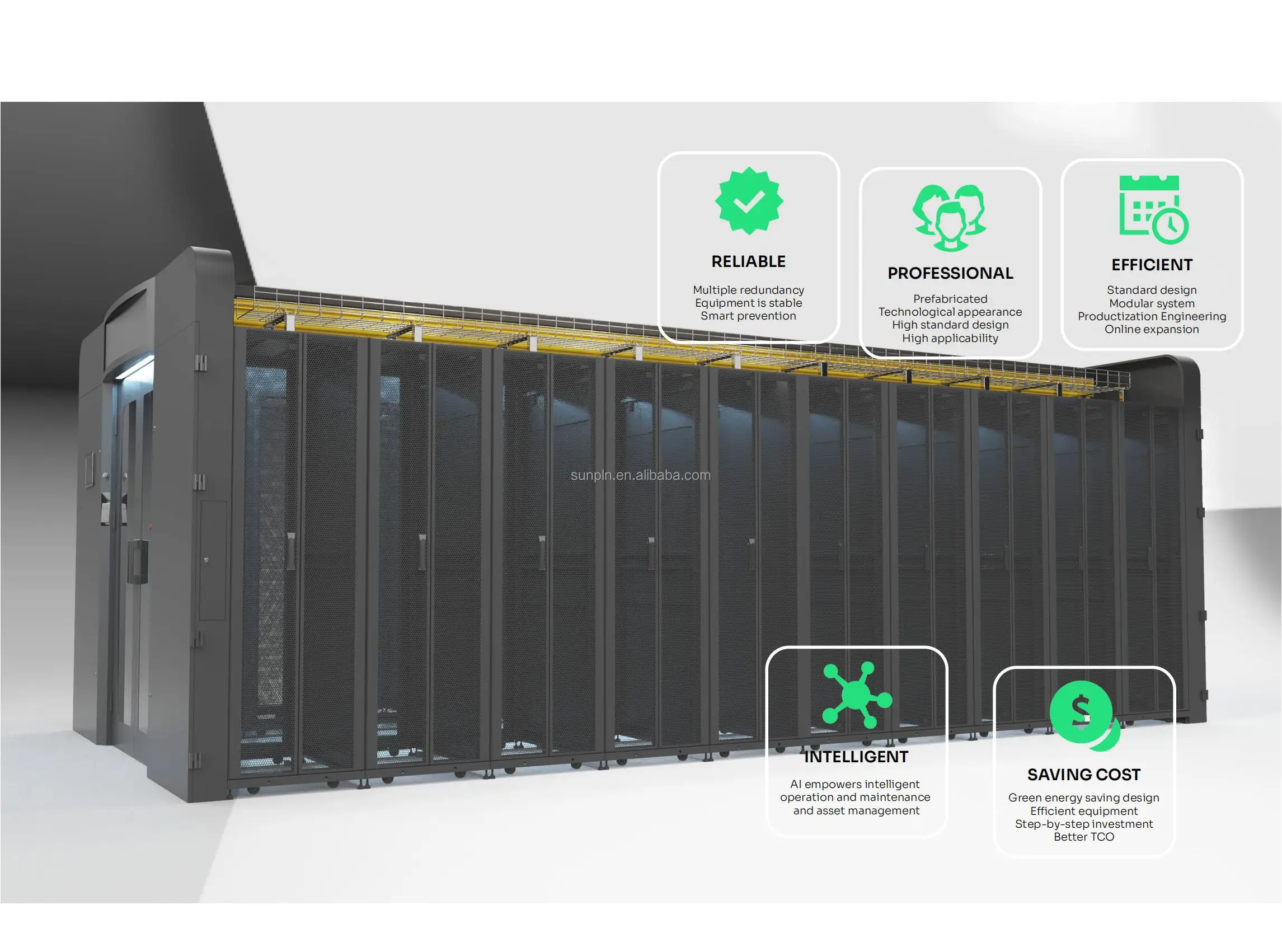 Prefabricated Modular Data Center Canovate Smart Server Rack - Buy Cold ...