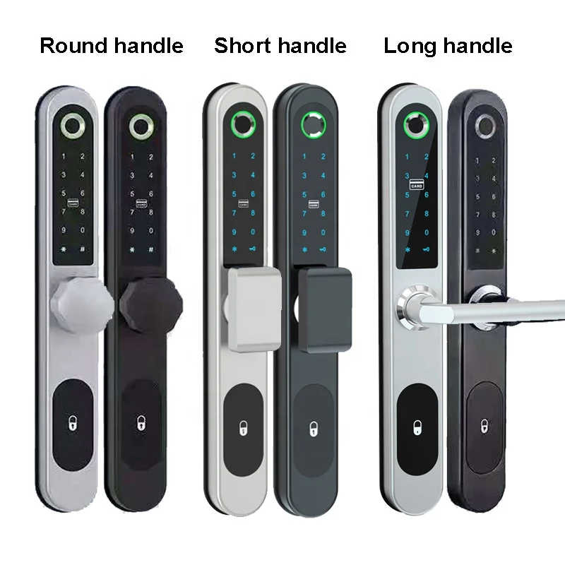 Tuya Smart Move Left and Right Glass Door Lock Electronic Home Office Furniture Security Fingerprint Smart Glass Lock