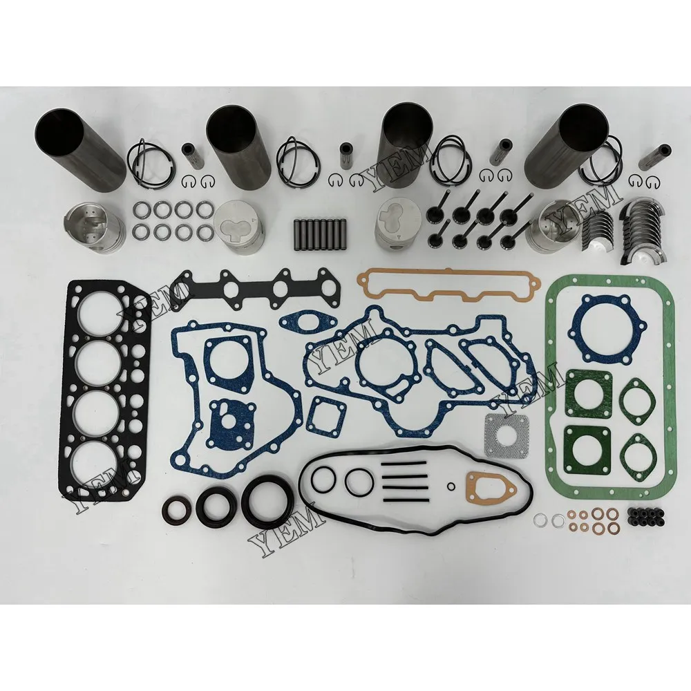 Engine Rebuild Kit With Piston Ring Liner Bearing Valves Overhaul Gasket Set Fit for Mitsubishi K4E