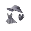 Gorro/máscara/protector de cuello desmontable (gris oscuro)