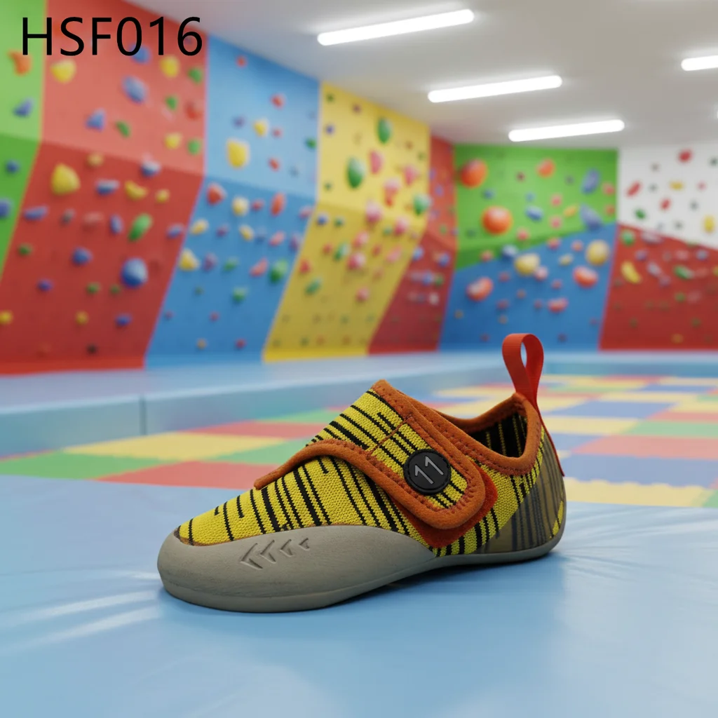 HY,Technique Practice High Wrapping Climbing Shoes with Fun Patterns Entry-level Overhanging Wall Boulding Shoes for Kids HSF016