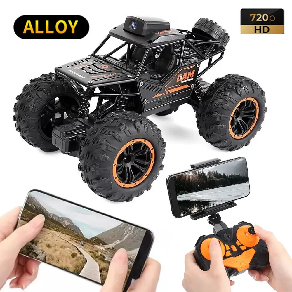 Remote Control Car with Camera WiFi 720P HD FPV Camera, 2.4Ghz 1/18 Scale Off-Road Stunt Rc Car Gesture Rc Car