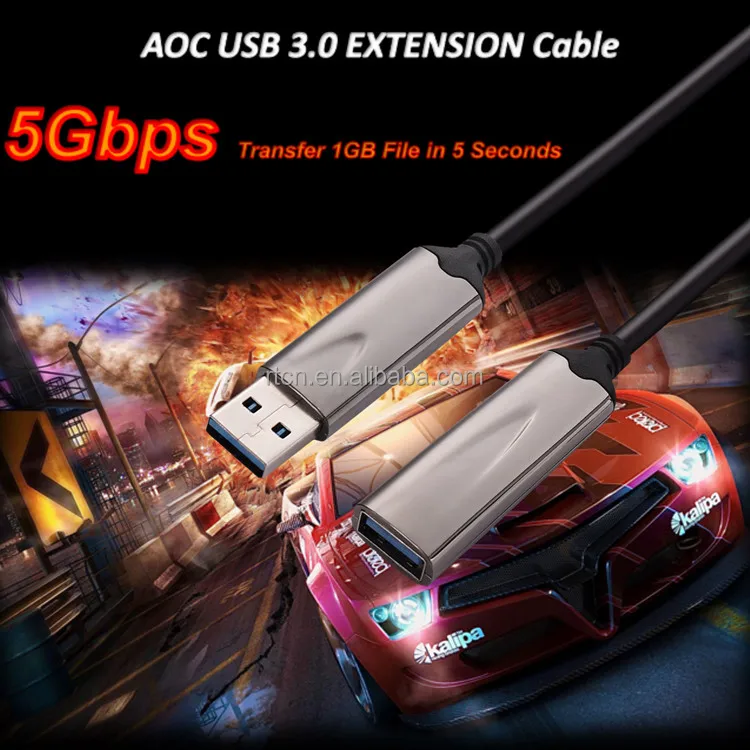 High Speed 5Gbps AOC USB 3.0 Extension Cable Fiber Optic USB Male to Female 5m 10m 20m 30m 50m