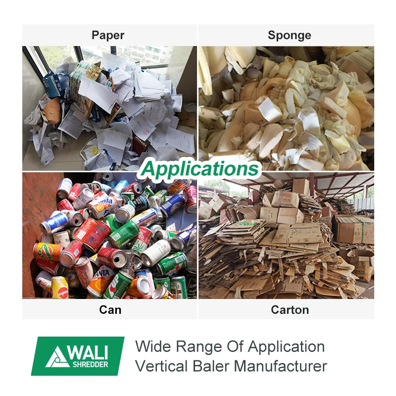Manual Vertical Hydraulic Baler Machine for Cardboard Straw Pet Bottles Plastic Film Waste Paper Sponge Baling Press Machine